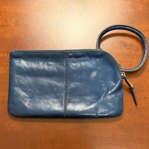 HOBO Sable Blue Leather Wristlet Clutch